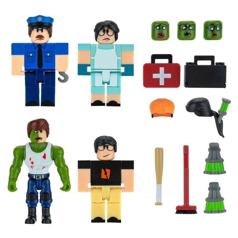 slide 3 of 4, Roblox Action Collection - Field Trip Z: Principal Boss Figures 6pk (Includes Exclusive Virtual Item), 6 ct