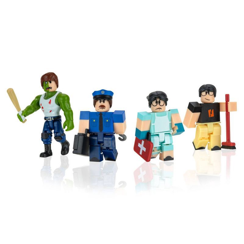 slide 1 of 4, Roblox Action Collection - Field Trip Z: Principal Boss Figures 6pk (Includes Exclusive Virtual Item), 6 ct