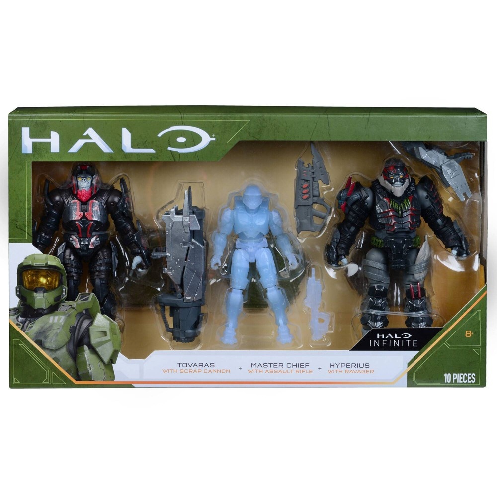 slide 2 of 4, HALO - World Of Halo 3 Figure Pack - Tovaras, Master Chief, and Hyperius (Target Exclusive), 1 ct