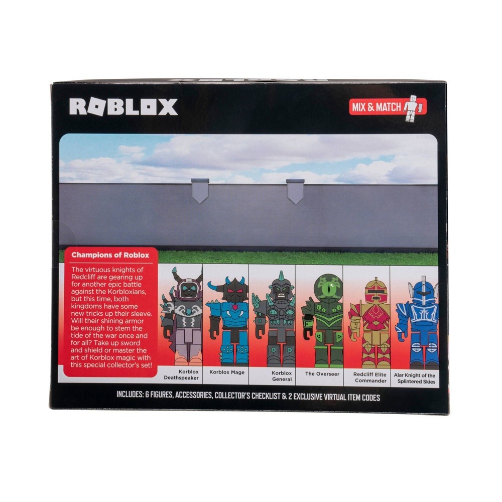 Roblox action figure Champions of Roblox Korblox Deathspeaker blue armor  knight!