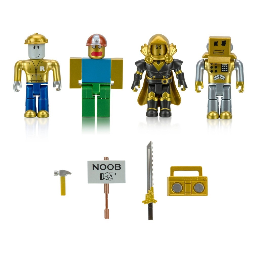 Roblox 15th Anniversary Roblox Icons Gold Collectors Set Exclusive 3 Action  Figure 4-Pack Builderman, Mr. Robot, Classic Noob Dominus Aureus Dude  Jazwares - ToyWiz