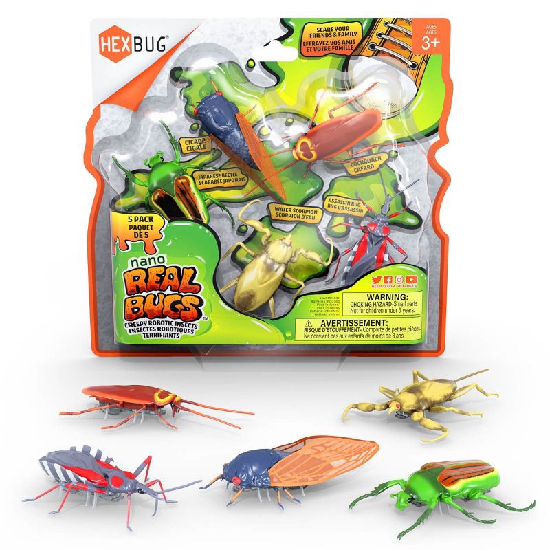 slide 1 of 9, HEXBUG Real Bugs 5pk, 5 ct