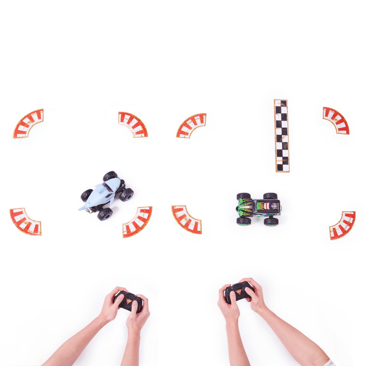 Monster Jam Official Grave Digger vs Megalodon Racing Rivals Remote ...