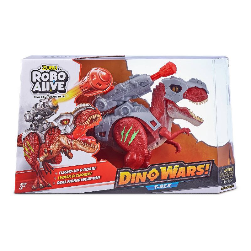 slide 4 of 6, Robo Alive Dino Wars T-Rex Robotic Dinosaur Toy by ZURU, 1 ct