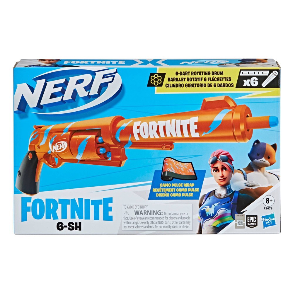 slide 9 of 9, NERF Fortnite 6-SH Dart Blaster, 1 ct