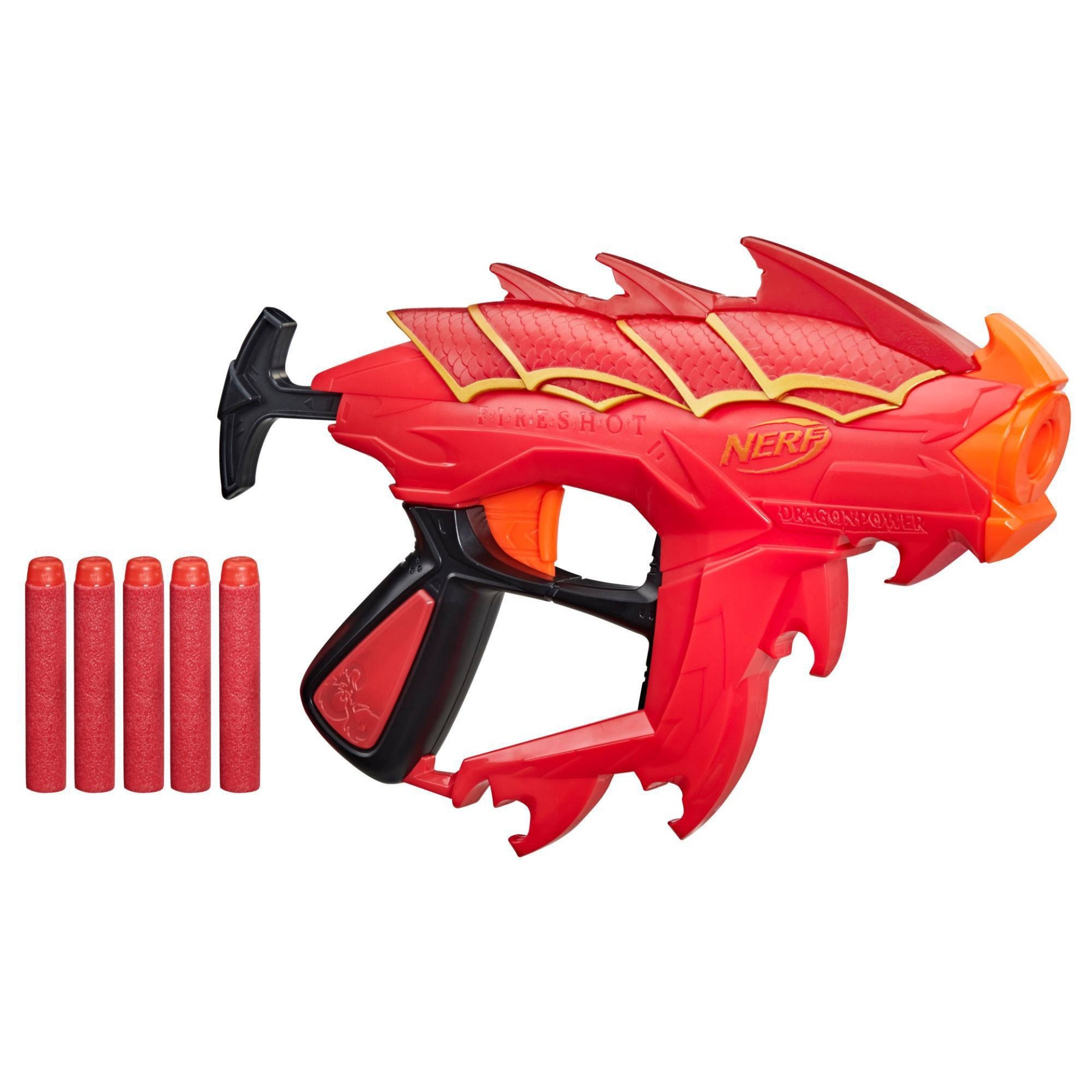 slide 1 of 7, NERF DragonPower Fireshot Dart Blaster, 1 ct