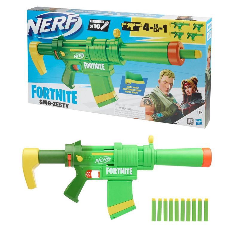 slide 7 of 7, NERF Fortnite SMG-Zesty Blaster, 1 ct