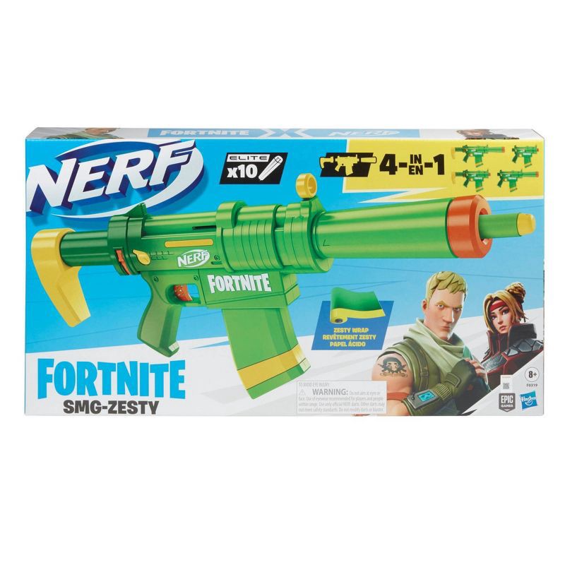 slide 4 of 7, NERF Fortnite SMG-Zesty Blaster, 1 ct