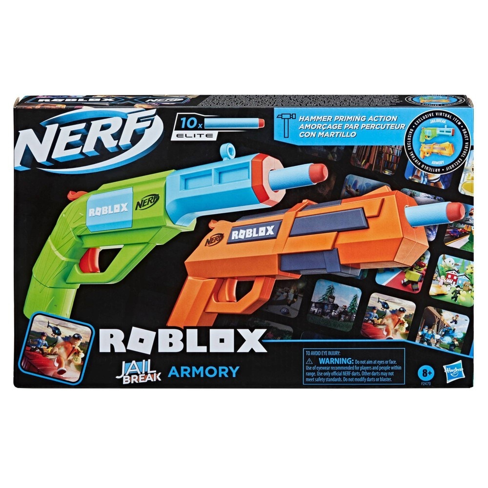 slide 9 of 11, NERF Roblox Jailbreak Armory 2-Pack Blasters, 1 ct