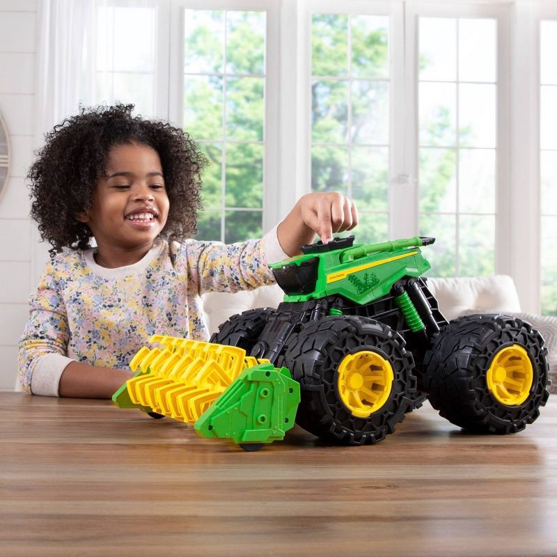 slide 7 of 8, John Deere Monster Treads Super Scale Combine: Plastic Toy Vehicle with Battery Power, 1 ct