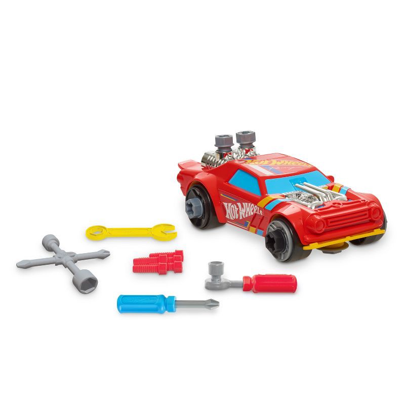slide 3 of 8, Hot Wheels Ready to Race Car Builder: Creative Thinking Toy for Kids, 29 Pieces, Non-Powered ABS Toy Vehicles, 29 ct