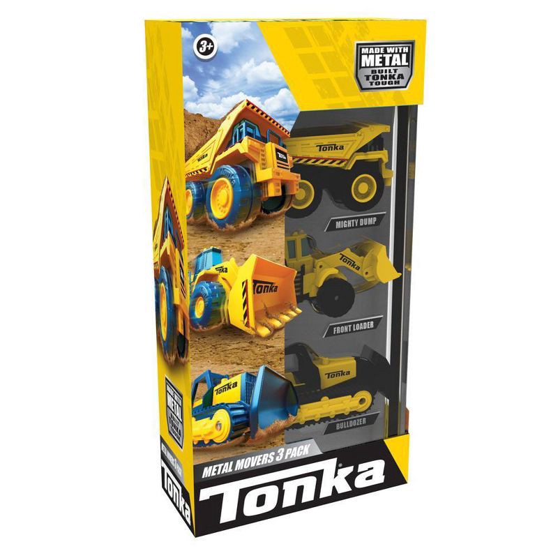 slide 2 of 10, Tonka Metal Movers - 3pk: Toy Construction Vehicles Set, 3 ct