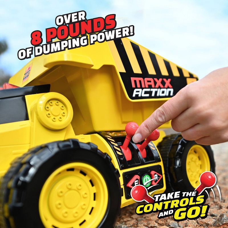 slide 2 of 6, Maxx Action 2-N-1 Dig Rig - Excavator and Dump Truck, Construction Truck Toy with Joystick Controller, 1 ct