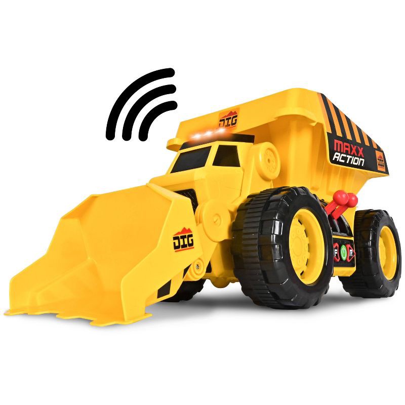 slide 1 of 6, Maxx Action 2-N-1 Dig Rig - Excavator and Dump Truck, Construction Truck Toy with Joystick Controller, 1 ct