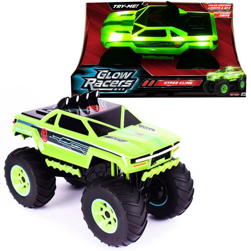 slide 5 of 5, Maxx Action Glow Racers Hyper Climb Motorized Monster Truck Toy Vehicle, 1 ct