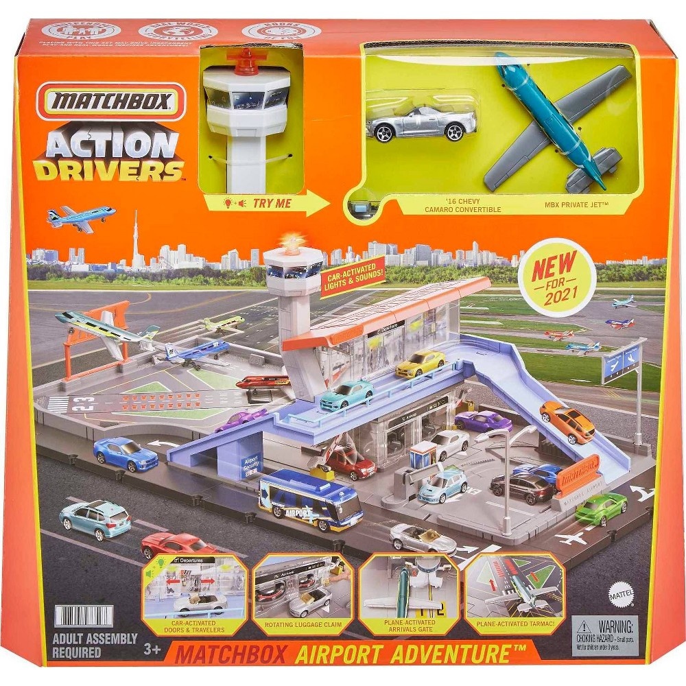 slide 3 of 6, Matchbox Action Drivers Airport Adventure Playset, 1 ct