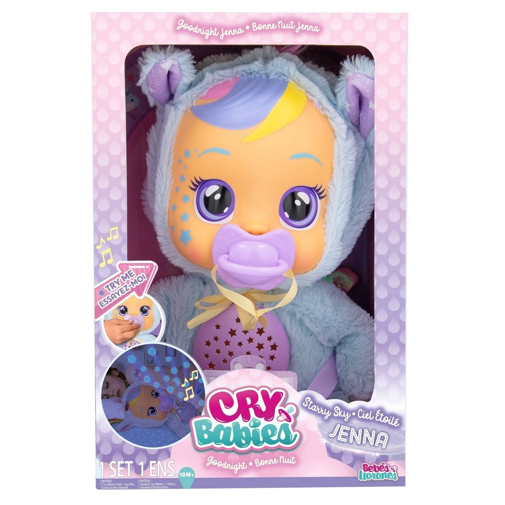 slide 3 of 9, Cry Babies Goodnight Starry Sky Jenna 12" Sleepytime Baby Doll, 1 ct
