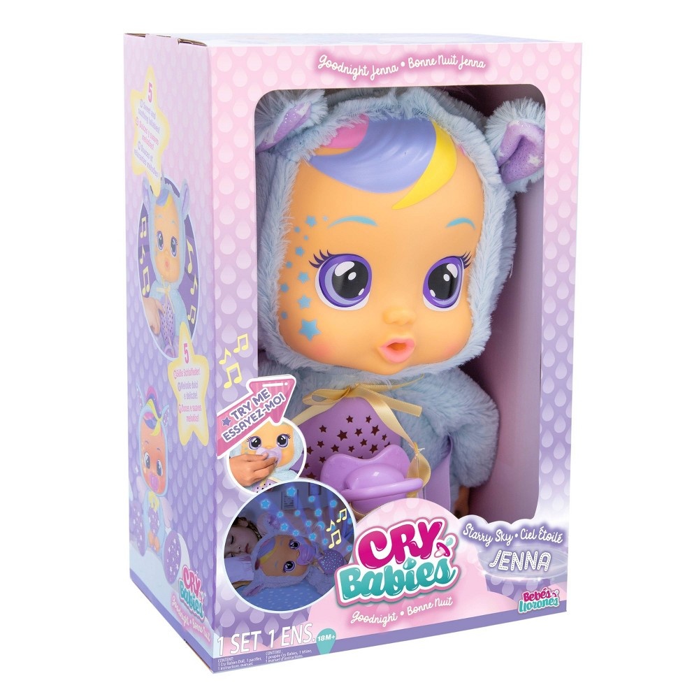 slide 7 of 9, Cry Babies Goodnight Starry Sky Jenna 12" Sleepytime Baby Doll, 1 ct