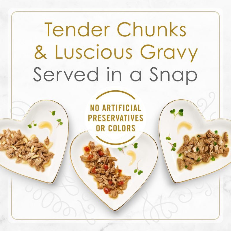 slide 4 of 10, Purina Fancy Feast Petites Gourmet Collection Variety Pack Chicken, Salmon, Seafood and Fish Flavor Gravy Wet Cat Food - 2.8oz/48ct, 2.8 oz, 48 ct