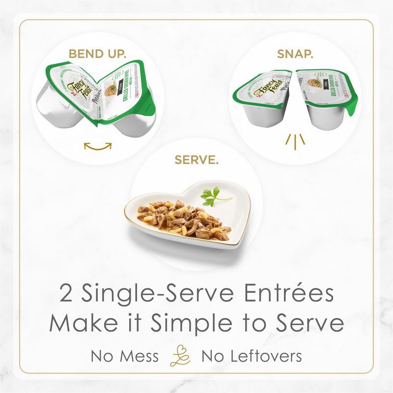 slide 5 of 10, Purina Fancy Feast Petites Gourmet Collection Variety Pack Chicken, Salmon, Seafood and Fish Flavor Gravy Wet Cat Food - 2.8oz/48ct, 2.8 oz, 48 ct