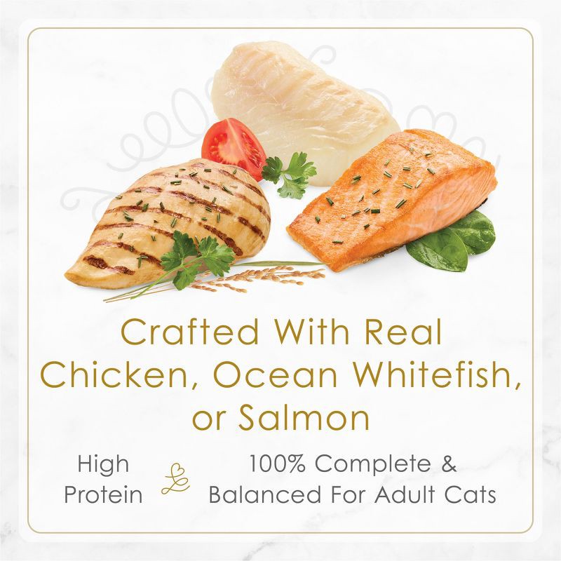 slide 6 of 10, Purina Fancy Feast Petites Gourmet Collection Variety Pack Chicken, Salmon, Seafood and Fish Flavor Gravy Wet Cat Food - 2.8oz/48ct, 2.8 oz, 48 ct