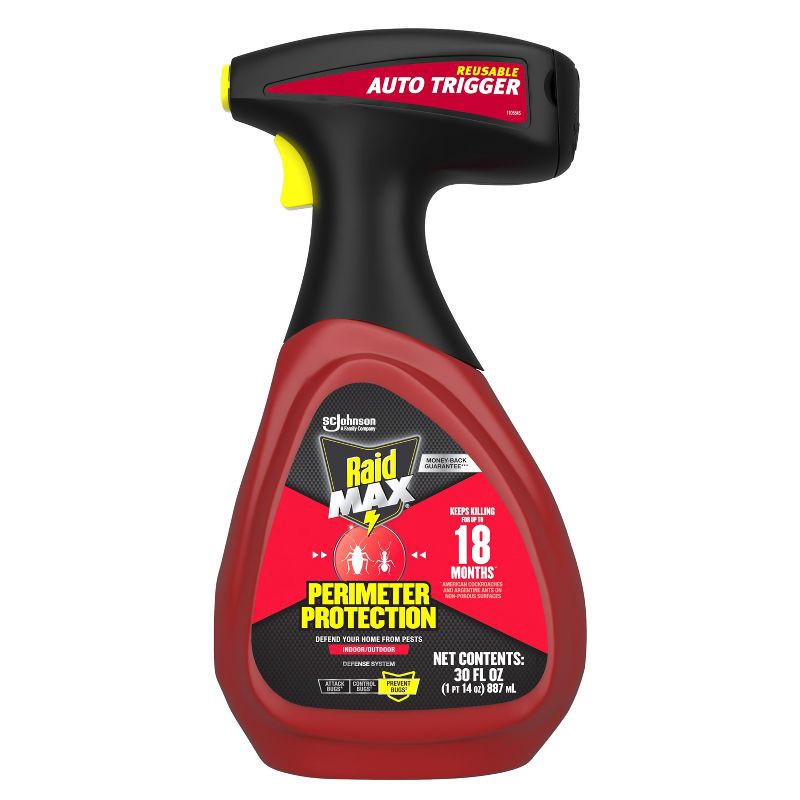 slide 1 of 13, Raid Max Bug Killer Perimeter Protection Bug Spray - 30oz, 30 oz