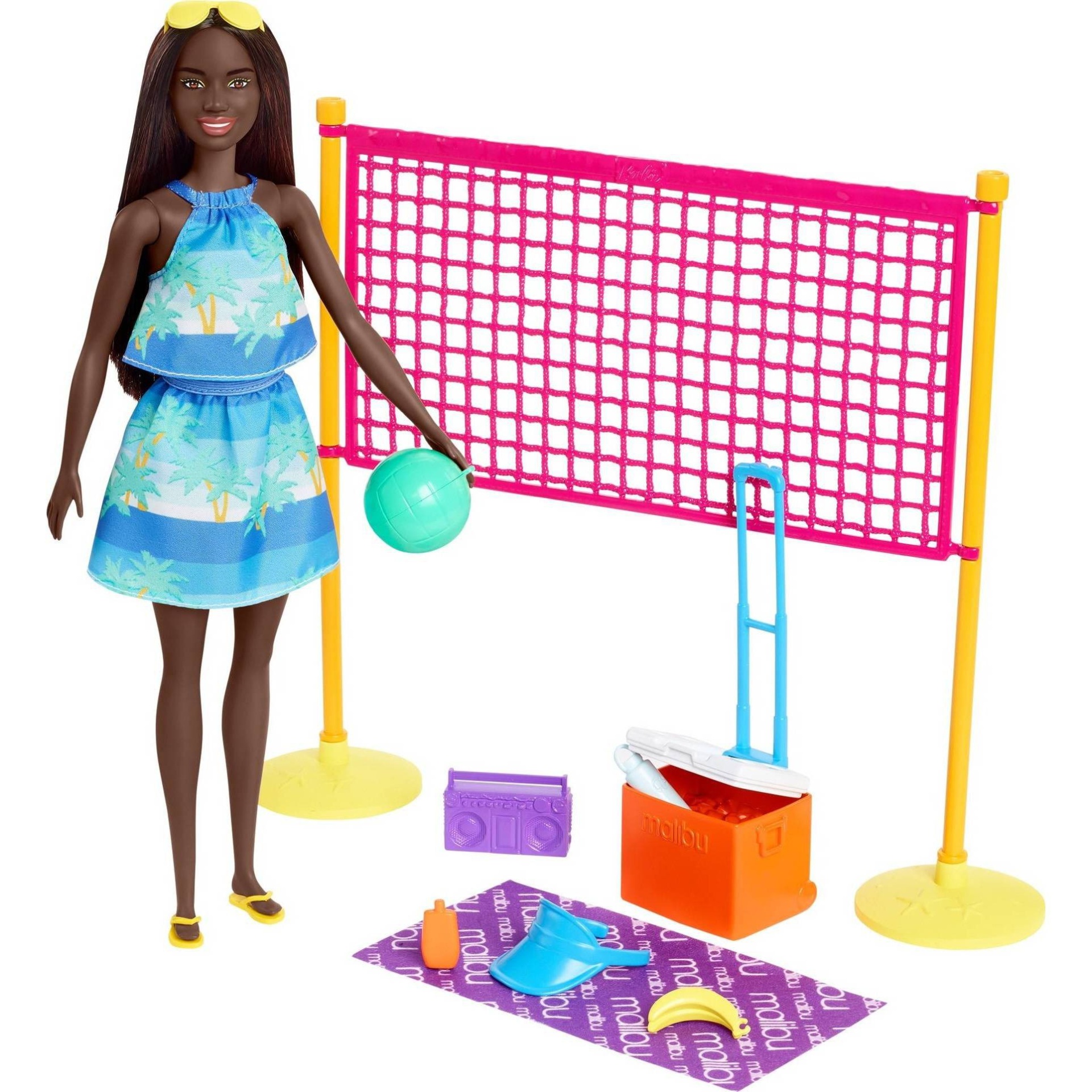 slide 1 of 6, Barbie Loves the Ocean Story Beach Volleyball Playset, 1 ct