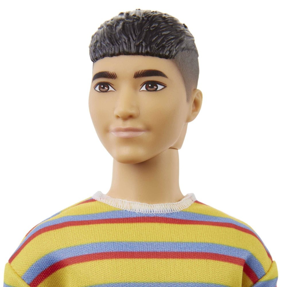 slide 2 of 6, Barbie Ken Fashionista Doll - Striped Shirt, 1 ct