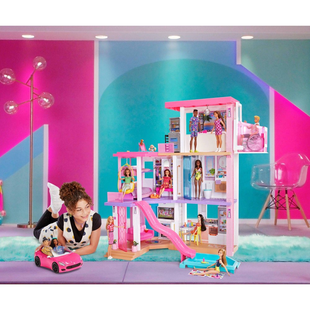 slide 2 of 2, Barbie DreamHouse Dollhouse with Pool, Slide, Elevator, Lights & Sounds 3.75', 1 ct