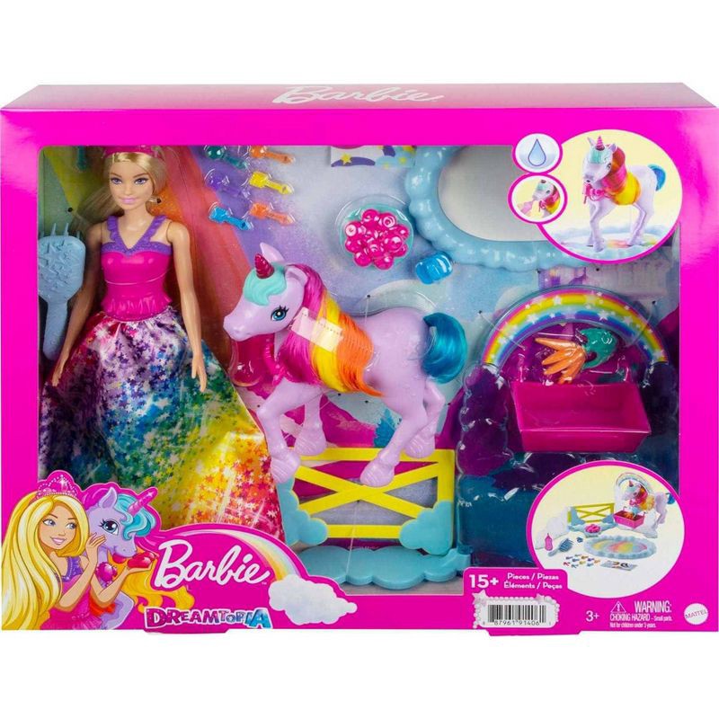 slide 6 of 6, Barbie Rainbow Potty Unicorn Playset, 1 ct