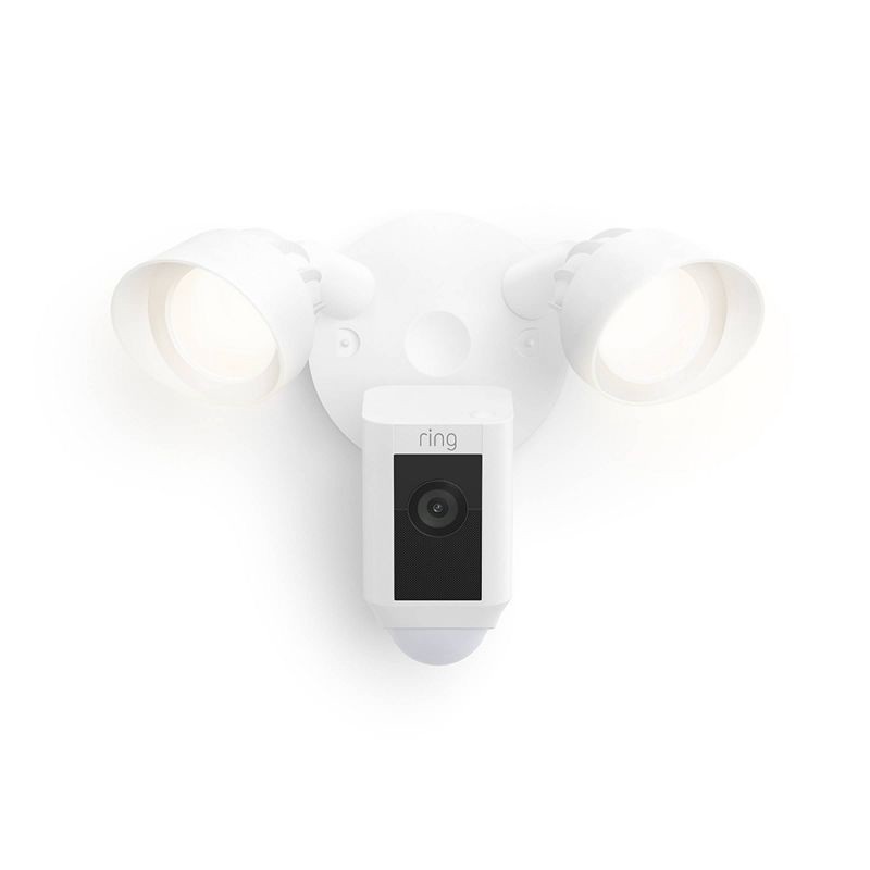 slide 9 of 11, Ring Floodlight Cam Wired Plus Security Camera - White, 1 ct