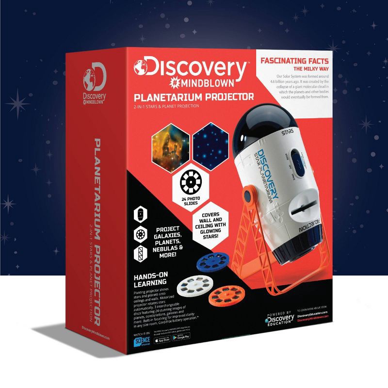 slide 11 of 12, Discovery Kids Discovery #Mindblown 2-In-1 Reversible Planetarium Space Projector, 1 ct