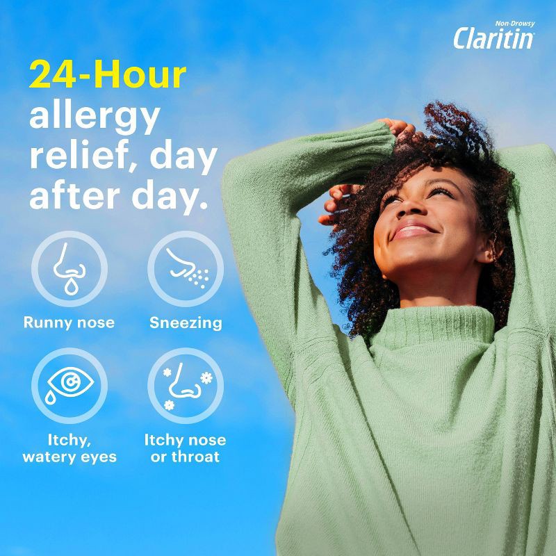 slide 4 of 7, Claritin Allergy Relief 24 Hour Non-Drowsy Loratadine RediTab Dissolving Tablets - 10ct, 10 ct