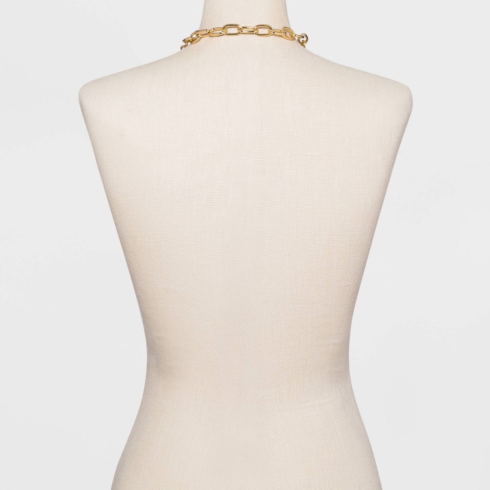 SUGARFIX by BaubleBar Link Chain Statement Necklace - Gold