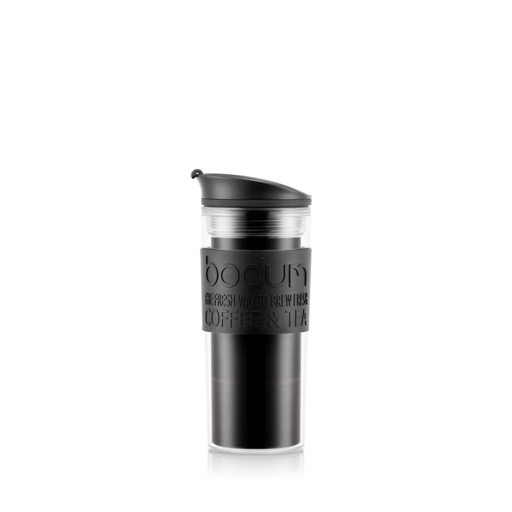 slide 5 of 8, Bodum 15oz Travel Coffee Press Double Wall Plastic - Black, 15 oz