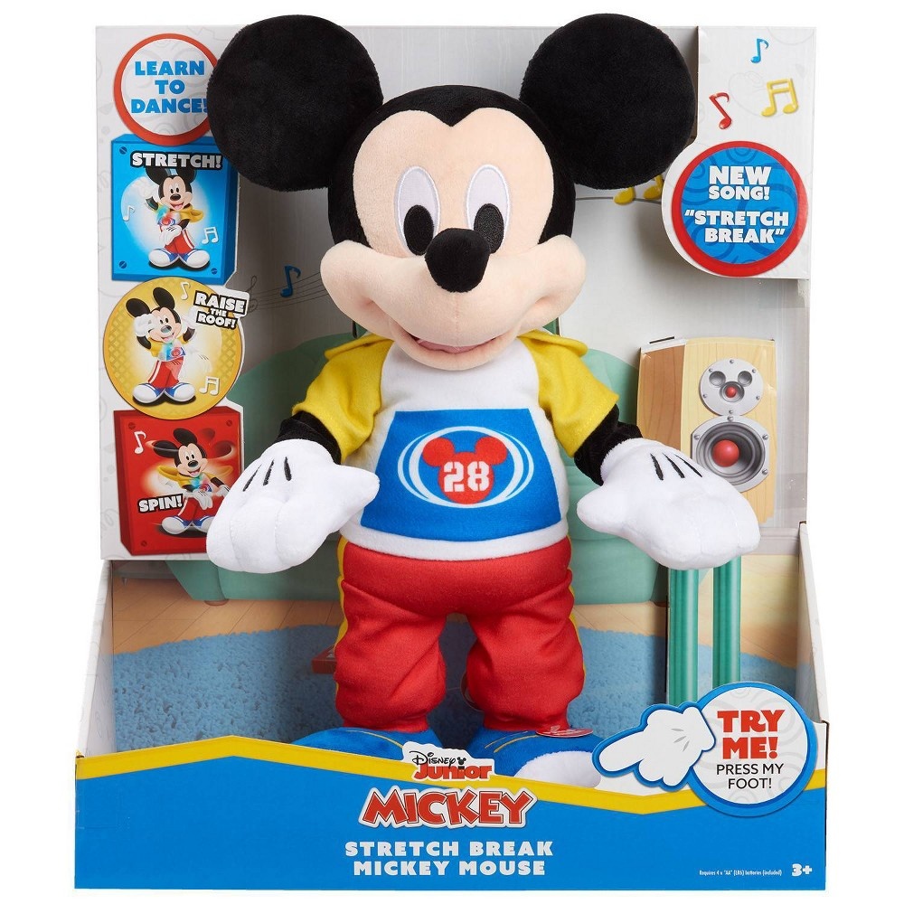 slide 2 of 5, Disney Junior Stretch Break Mickey Mouse Plush, 1 ct