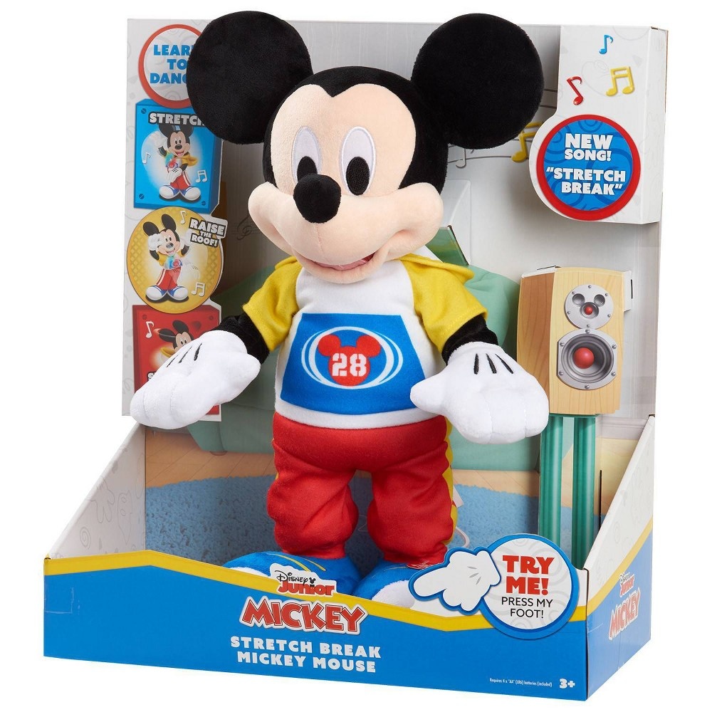 slide 3 of 5, Disney Junior Stretch Break Mickey Mouse Plush, 1 ct