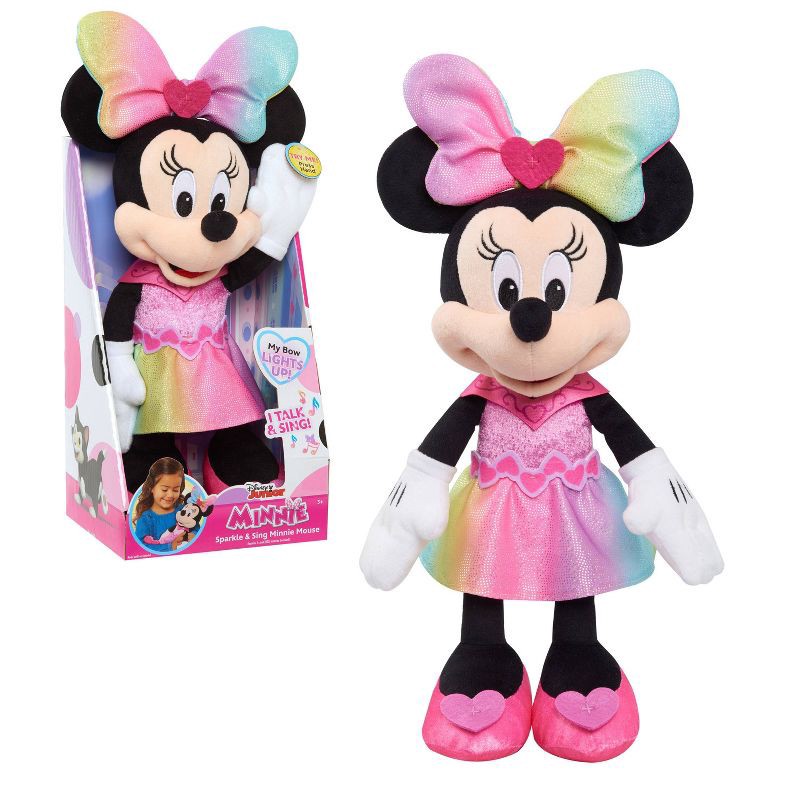 slide 5 of 9, Disney Junior Sparkle & Sing Minnie Mouse Plush, 1 ct