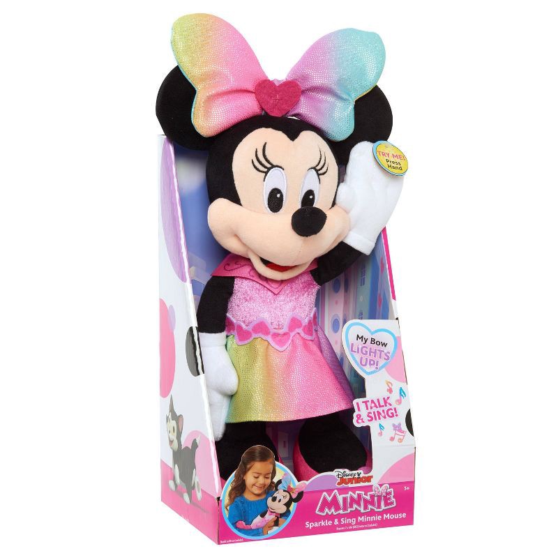 slide 7 of 9, Disney Junior Sparkle & Sing Minnie Mouse Plush, 1 ct