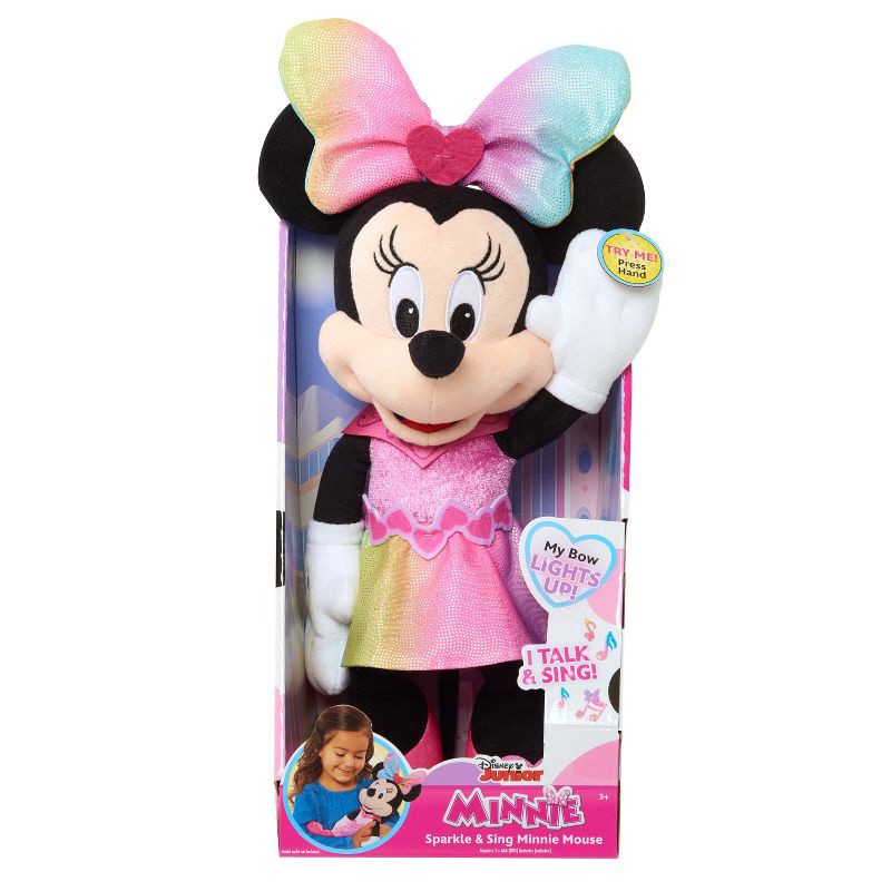 slide 7 of 7, Disney Junior Sparkle & Sing Minnie Mouse Plush, 1 ct