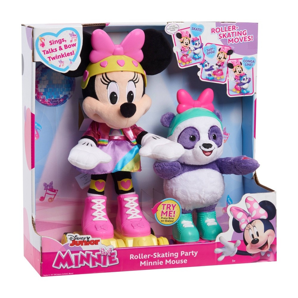 slide 6 of 9, Minnie Mouse Roller-Skating Party Plush, 1 ct