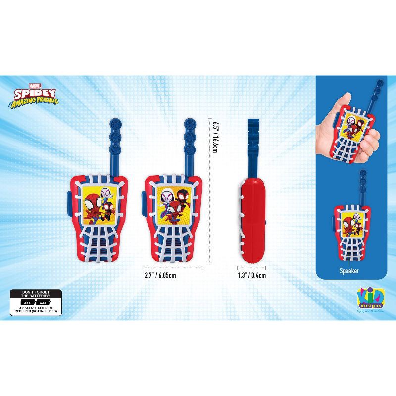 slide 4 of 7, Spidey and His Amazing Friends Walkie Talkies, 1 ct