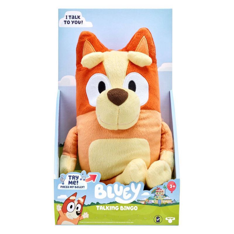 slide 2 of 11, Bluey Sound Effects Talking Bingo Stuffed Plush: Character, Dog, Social Skills, Fabric, 1 ct