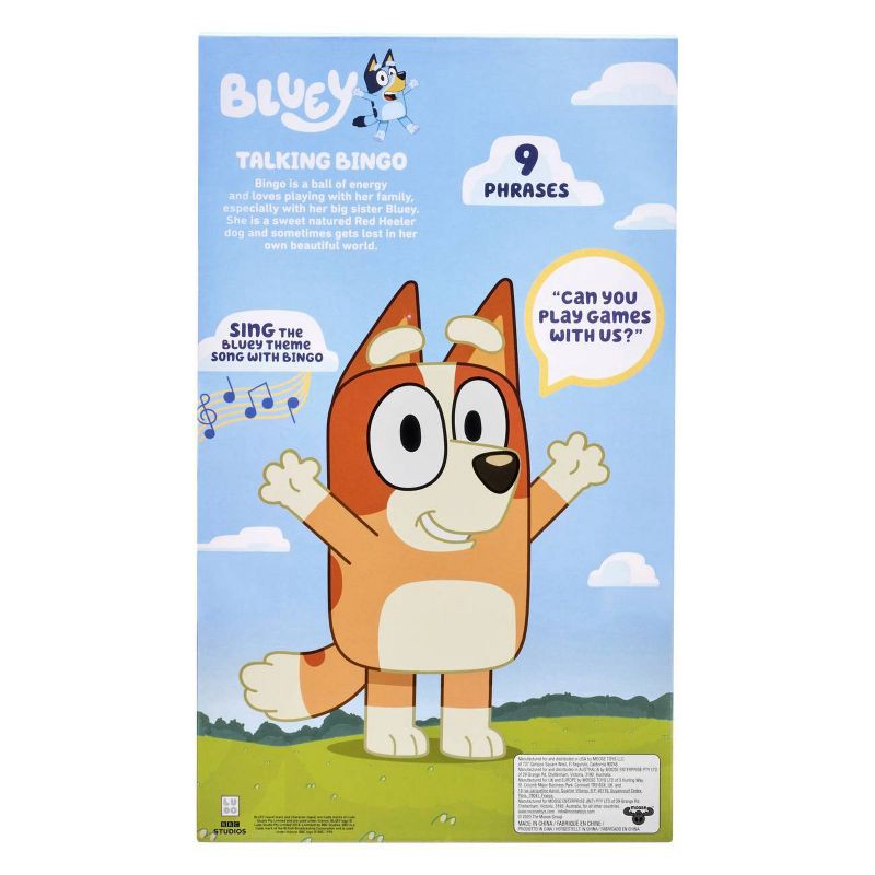 slide 4 of 11, Bluey Sound Effects Talking Bingo Stuffed Plush: Character, Dog, Social Skills, Fabric, 1 ct