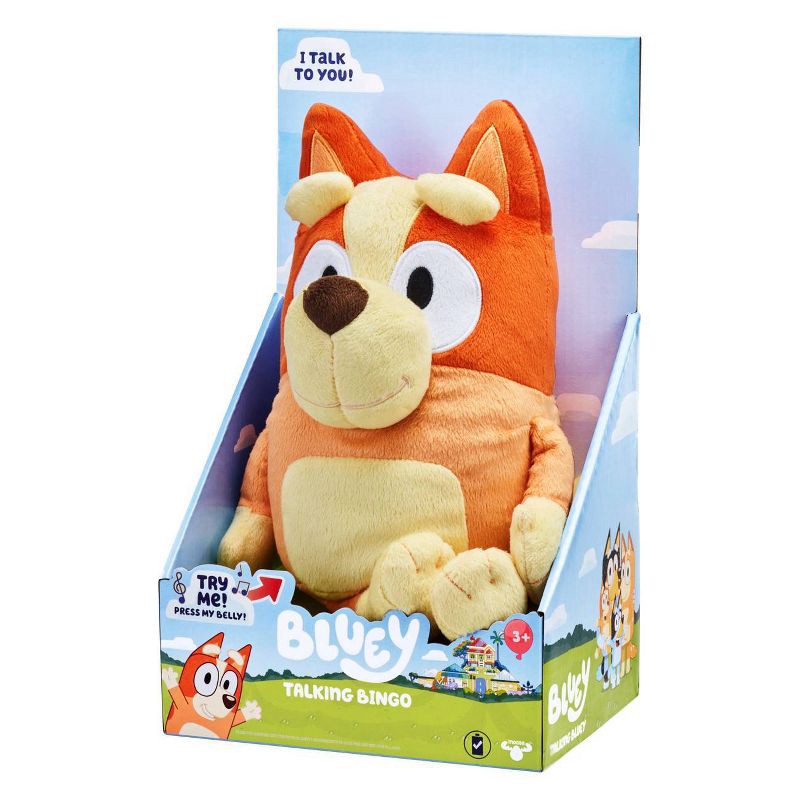 slide 5 of 11, Bluey Sound Effects Talking Bingo Stuffed Plush: Character, Dog, Social Skills, Fabric, 1 ct