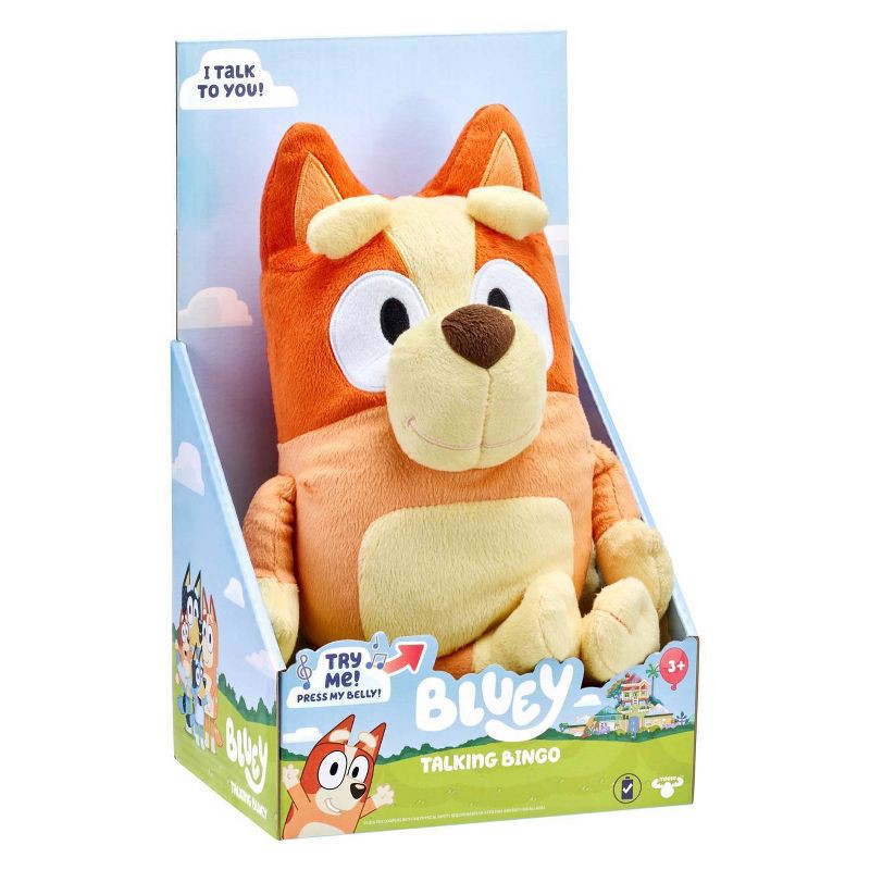 slide 6 of 11, Bluey Sound Effects Talking Bingo Stuffed Plush: Character, Dog, Social Skills, Fabric, 1 ct