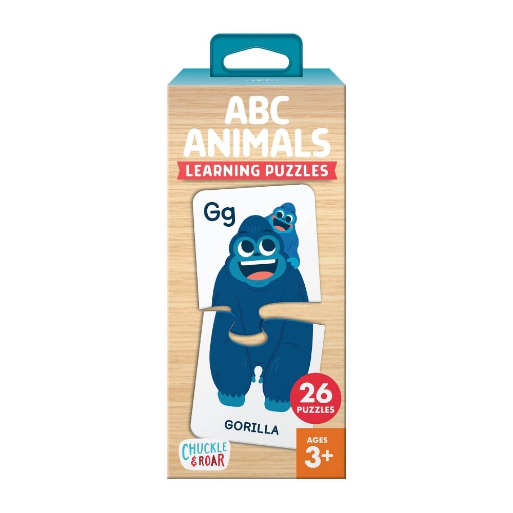 slide 2 of 5, Chuckle & Roar ABC Animals Preschool Learning Puzzles Kids' Puzzle Set - 26pk, 26 ct