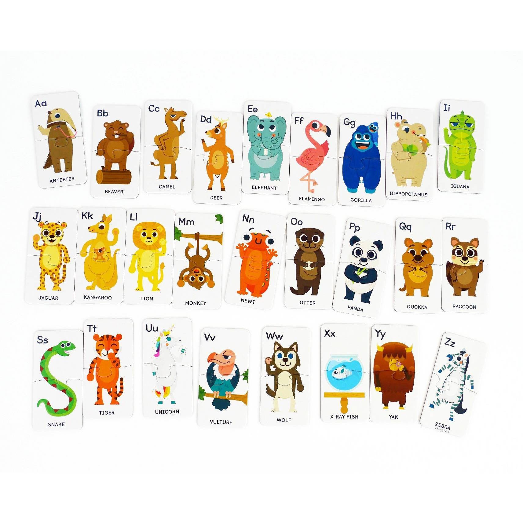 slide 1 of 5, Chuckle & Roar ABC Animals Preschool Learning Puzzles Kids' Puzzle Set - 26pk, 26 ct