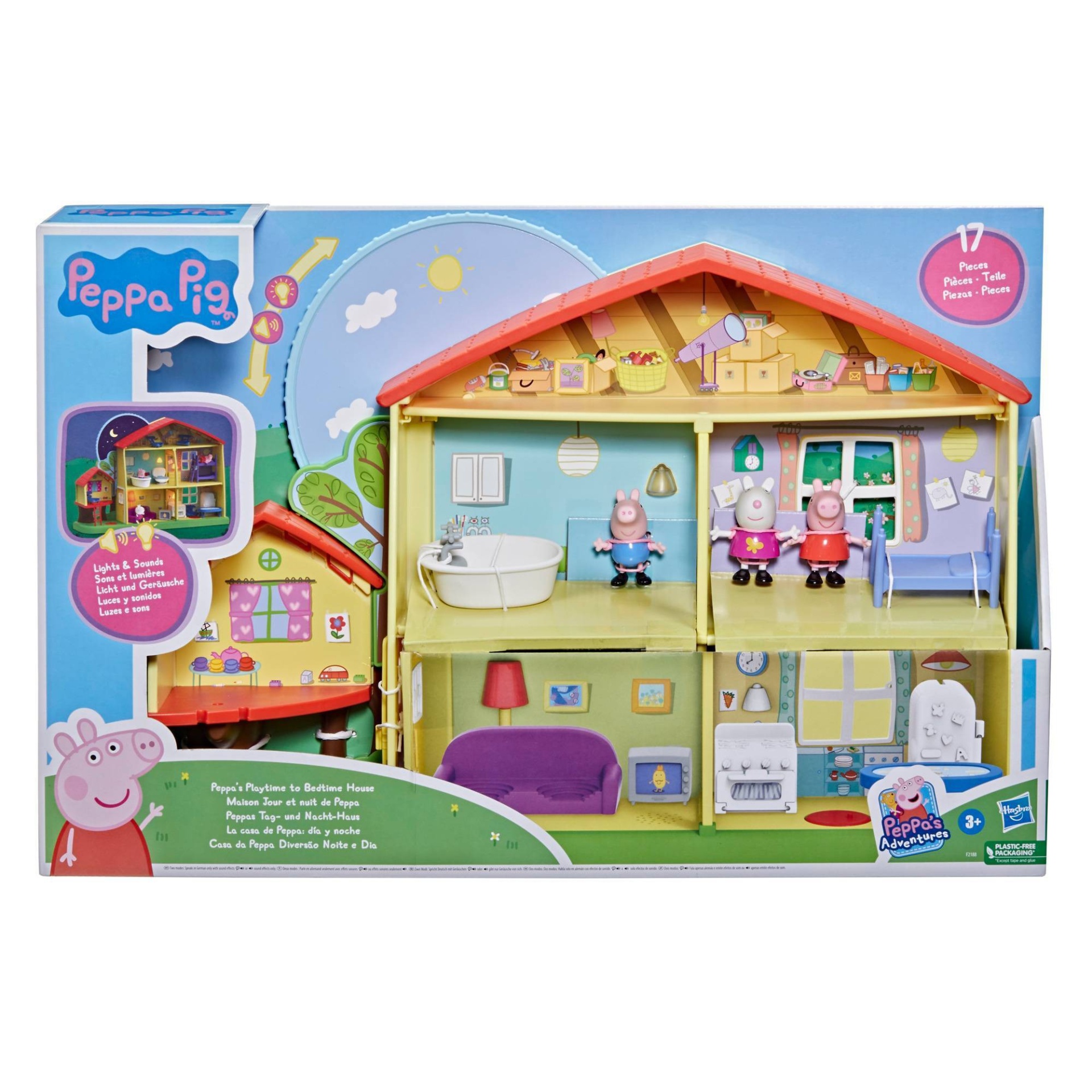 slide 1 of 10, Hasbro Peppa Pig Peppa's Playtime to Bedtime House Playset, 1 ct