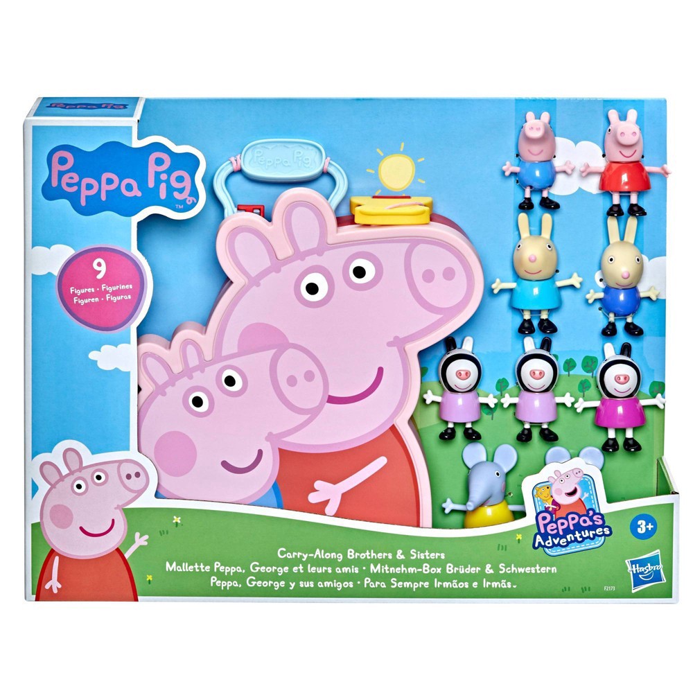 slide 3 of 9, Hasbro Peppa Pig Carry-Along Brothers & Sisters (Target Exclusive), 1 ct